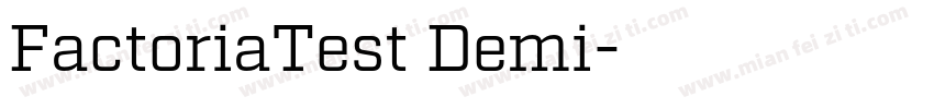 FactoriaTest Demi字体转换